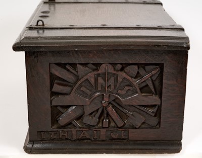 Lot 1000 - Early 18th century continental oak strongbox
