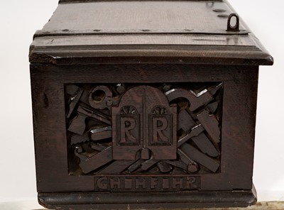 Lot 1000 - Early 18th century continental oak strongbox