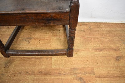 Lot 1540 - Charles II oak wainscot chair