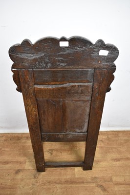 Lot 1540 - Charles II oak wainscot chair