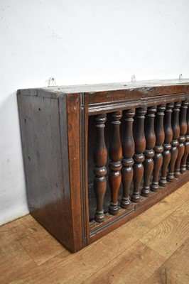 Lot 1533 - 17th century style oak and fruitwood mural cupboard