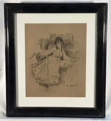 Lot 57 - Edouard Manet, lithographic print of Berthe Morisot with blind stamp