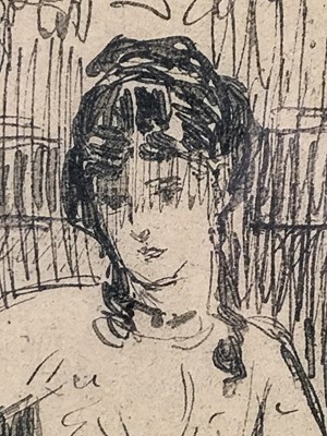 Lot 57 - Edouard Manet, lithographic print of Berthe Morisot with blind stamp