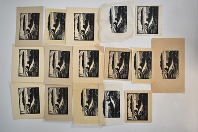 Lot 152 - Bertram Buchanan (b. 1881) collection of woodcut prints, unframed
