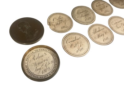 Lot 807 - Duke of Wellington interest- early 19th century brass box depicting Wellington on one side