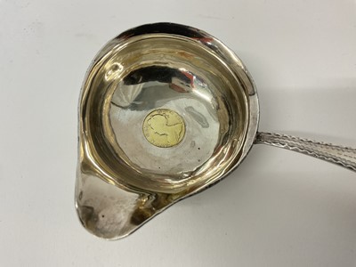 Lot 46 - George III silver toddy ladle with whalebone handle