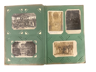 Lot 839 - First World War Imperial German military Postcard album containing 22 postcards of groups of German Soldiers, some dated 1916