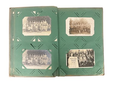 Lot 839 - First World War Imperial German military Postcard album containing 22 postcards of groups of German Soldiers, some dated 1916