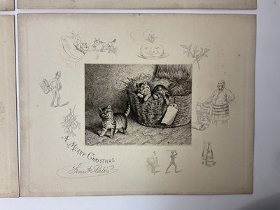 Lot 84 - Frank Paton (1855-1909), four pencil-signed Christmas-themed etchings, 27.5cm x 21cm sheet size