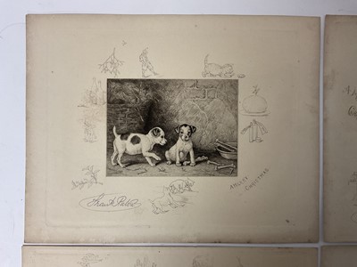 Lot 84 - Frank Paton (1855-1909), four pencil-signed Christmas-themed etchings, 27.5cm x 21cm sheet size