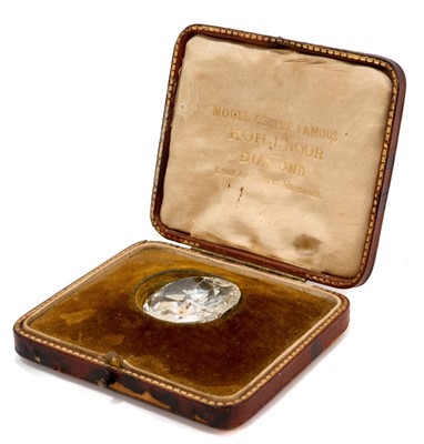 Lot 964 - Victorian glass model of the Koh-I-Noor diamond