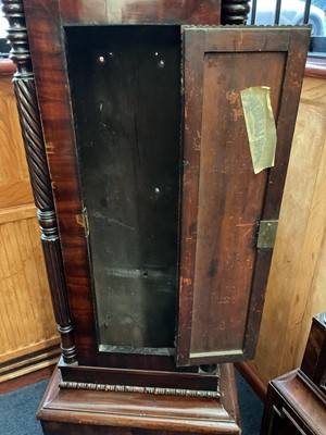 Lot 723 - George III long case clock with silvered dial, by R & J Lavery, Taunton