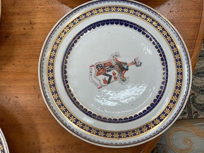 Lot 9 - Service of Chinese armorial porcelain