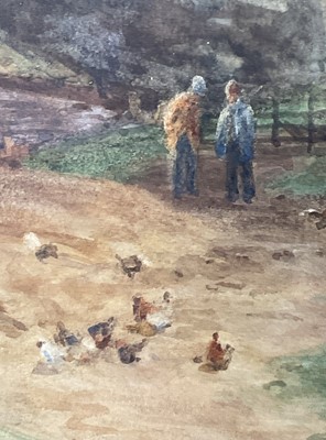Lot 7 - F E Bodkin (19th/20th Century) watercolour - country scene, signed and dated 1886, 35cm x 24cm, in glazed frame