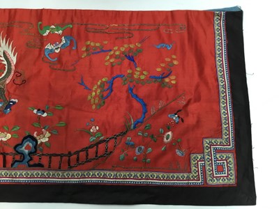 Lot 2059 - Chinese embroidered silk altar cloth