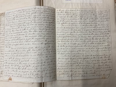 Lot 938 - Fascinating album containing letters, cuttings and ephemera, including letters from, and drafts of letters to James Stuart, the Old Pretender, and his wife Clementina in correspondence with the...