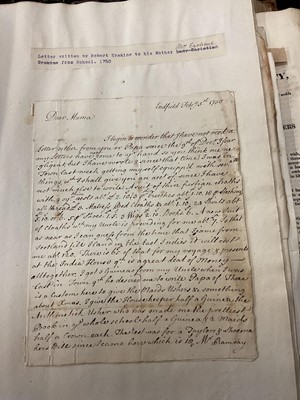 Lot 938 - Fascinating album containing letters, cuttings and ephemera, including letters from, and drafts of letters to James Stuart, the Old Pretender, and his wife Clementina in correspondence with the...