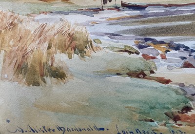 Lot 9 - Alister Macdonald, watercolour, Loch Nevis, signed and dated, 16cm x 25cm,and another by the same hand