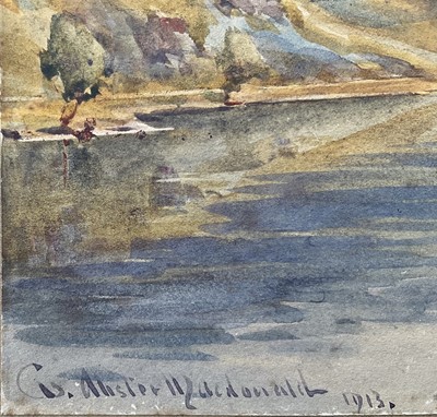 Lot 9 - Alister Macdonald, watercolour, Loch Nevis, signed and dated, 16cm x 25cm,and another by the same hand