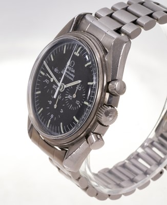 Lot 701 - Omega Speedmaster Professional stainless steel wristwatch 'The First Watch Worn on The Moon'