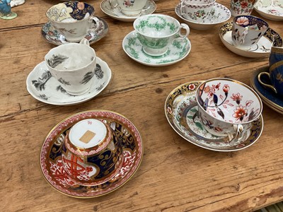 Lot 24 - A collection of Regency and later china, including Dollar pattern, Spode, New Hall, etc