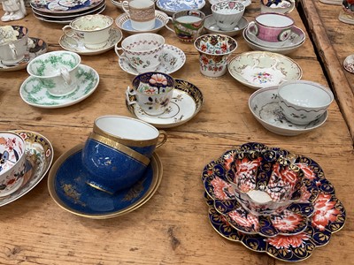 Lot 24 - A collection of Regency and later china, including Dollar pattern, Spode, New Hall, etc