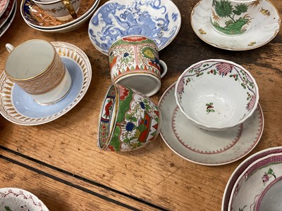 Lot 24 - A collection of Regency and later china, including Dollar pattern, Spode, New Hall, etc