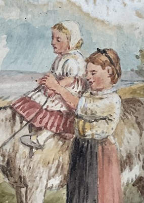 Lot 13 - After Myles Birkett Foster (1825 - 1899) pair of watercolours of women with cattle