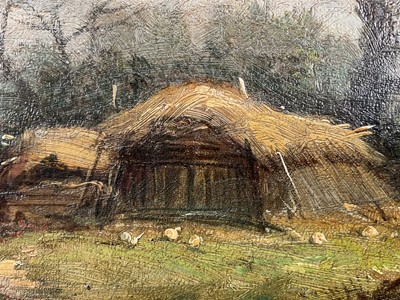 Lot 29 - Henry J. Foley R.A. (1839 - 1875) oil on canvas - Pastoral scene, signed, 24cm x 34cm, in gilt frame