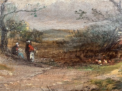 Lot 29 - Henry J. Foley R.A. (1839 - 1875) oil on canvas - Pastoral scene, signed, 24cm x 34cm, in gilt frame