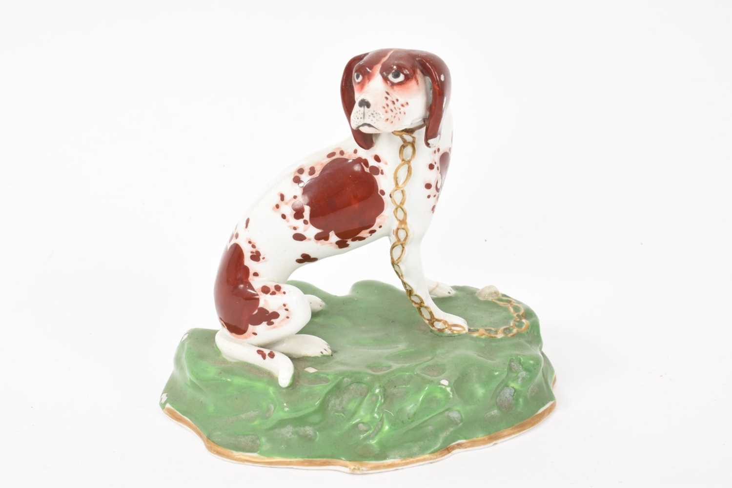 Lot 82 - 19th century Staffordshire porcelain dog
