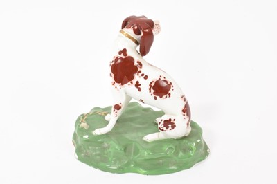 Lot 82 - 19th century Staffordshire porcelain dog
