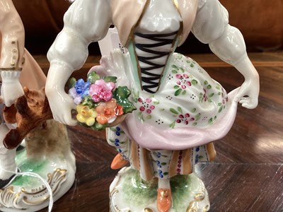 Lot 5081 - Pair of Dresden porcelain figures