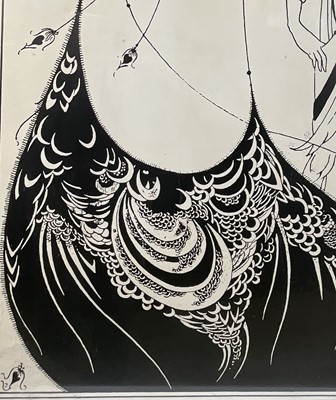 Lot 24 - Aubrey Beardsley (1872-1898) print - The Peacock Skirt, Athena Reproductions, framed and glazed