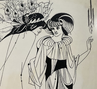Lot 24 - Aubrey Beardsley (1872-1898) print - The Peacock Skirt, Athena Reproductions, framed and glazed