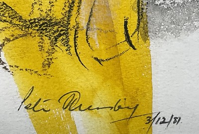 Lot 19 - Peter Thursby (1930-2011) three signed and dated pen and watercolour studies