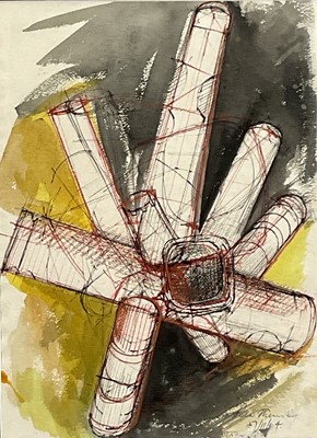 Lot 19 - Peter Thursby (1930-2011) three signed and dated pen and watercolour studies