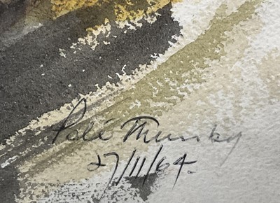 Lot 19 - Peter Thursby (1930-2011) three signed and dated pen and watercolour studies