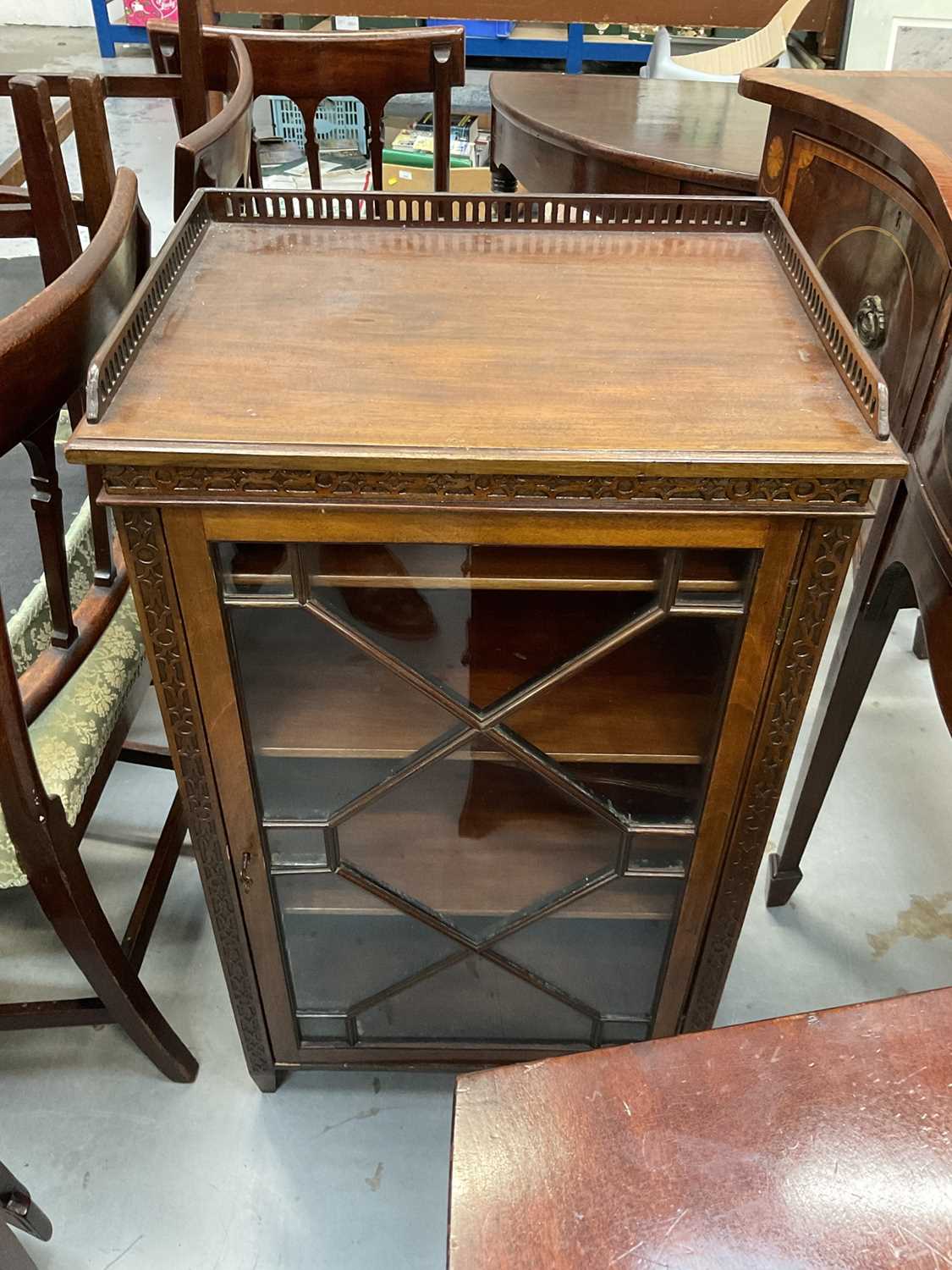Lot 5 - Chippendale revival mahogany music cabinet
