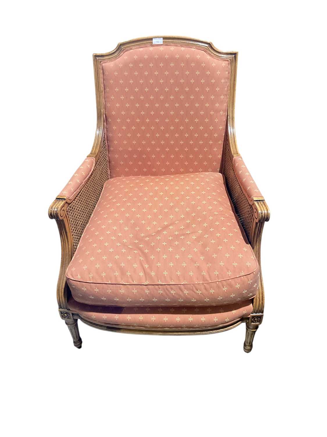 Lot 13 - Good quality bergere armchair by Wesley Barrell