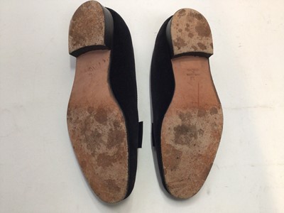 Lot 2089 - Lots of pre-owned men's summer shoes and slip-ons including Todd's, Bugatti, Polo Ralph Lauren. Plus a pair of black velvet slippers by Berk Burlington Arcade London.