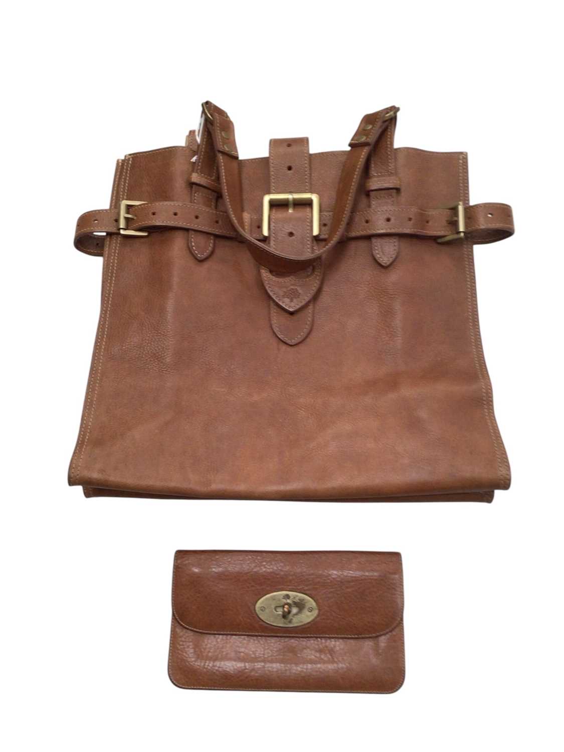 Lot 2098 - Mulberry tan leather tote bag and purse.