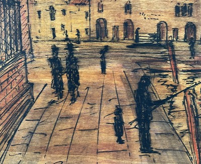 Lot 47 - 20th Century Italian School Italian School, mixed media on board - Burano Venice, inscribed and dated 1962, 80cm x 40.5cm, unframed