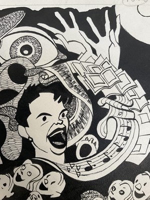 Lot 48 - Robert Stewart Sherriffs (1906-1960) pen and ink of Judy Garland in 'A Star is Born, (1954) as Esther Blodgett, signed, 18cm x 24cm, unframed