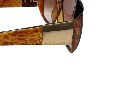 Lot 2135 - Gucci pink lens sunglasses GG1653 in Gucci hard case plus Charles Jordan sunglasses.