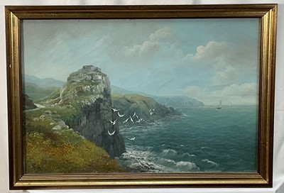 Lot 39 - Richard Allam (active 1875-90) pair of oils on canvas, coastal and river landscapes, signed, 34 x 52cm, framed