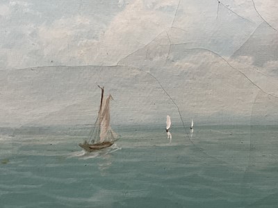Lot 39 - Richard Allam (active 1875-90) pair of oils on canvas, coastal and river landscapes, signed, 34 x 52cm, framed