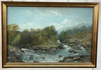 Lot 39 - Richard Allam (active 1875-90) pair of oils on canvas, coastal and river landscapes, signed, 34 x 52cm, framed