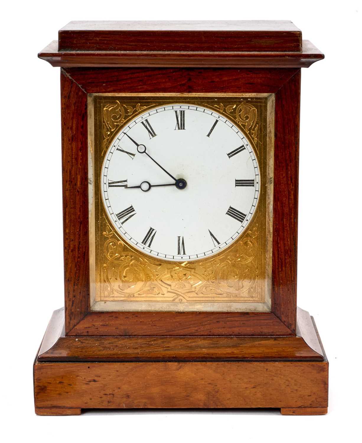 Lot 732 - Early 19th century Continental rosewood cased mantel clock