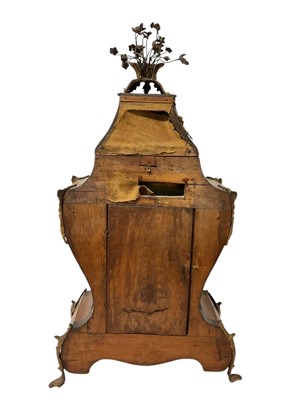 Lot 735 - 18th century French provincial bracket clock of shaped form, the case with ormolu decoration and mounts